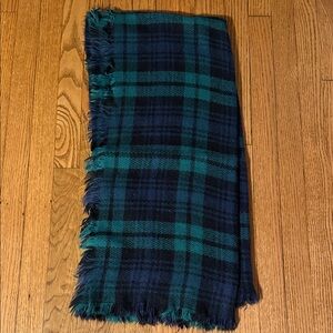 Plaid Fringe Scarf